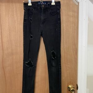 Hollister Black size 3S w26 l28 High Rise super skinny